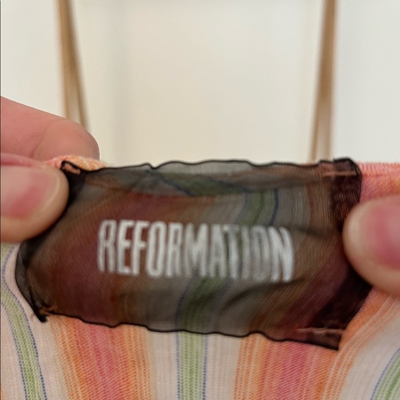 Reformation Linen Striped Dress/ Beach Cover Up - Picture 3 of 5